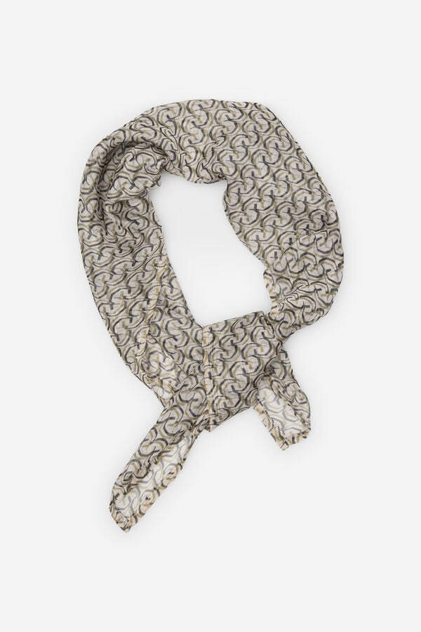 Cortefiel Bandana satinada monogram Estampado beige