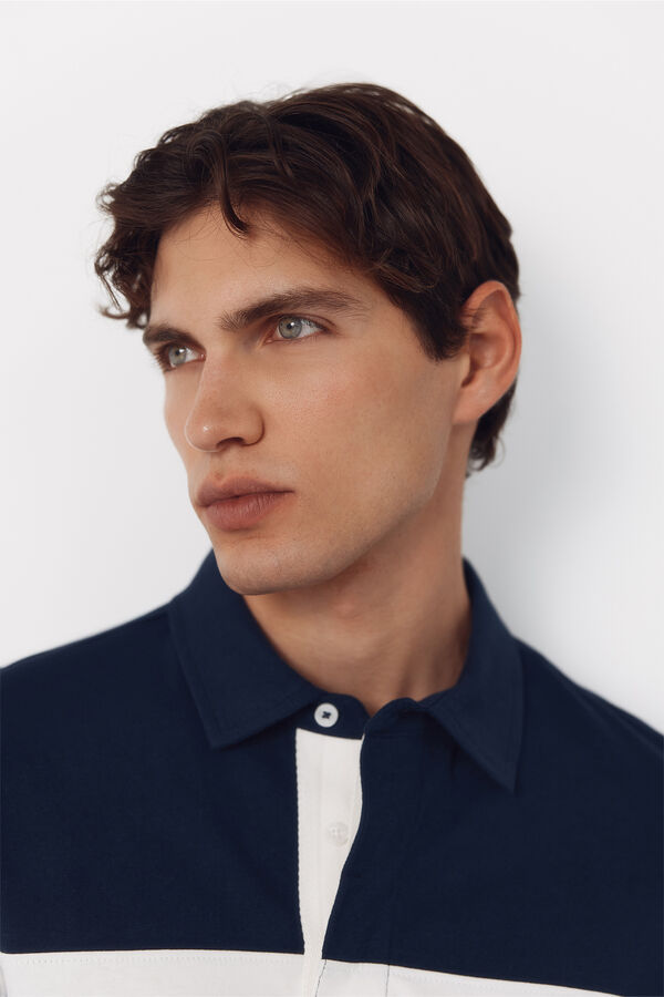 Cortefiel Polo rugby Azul marino