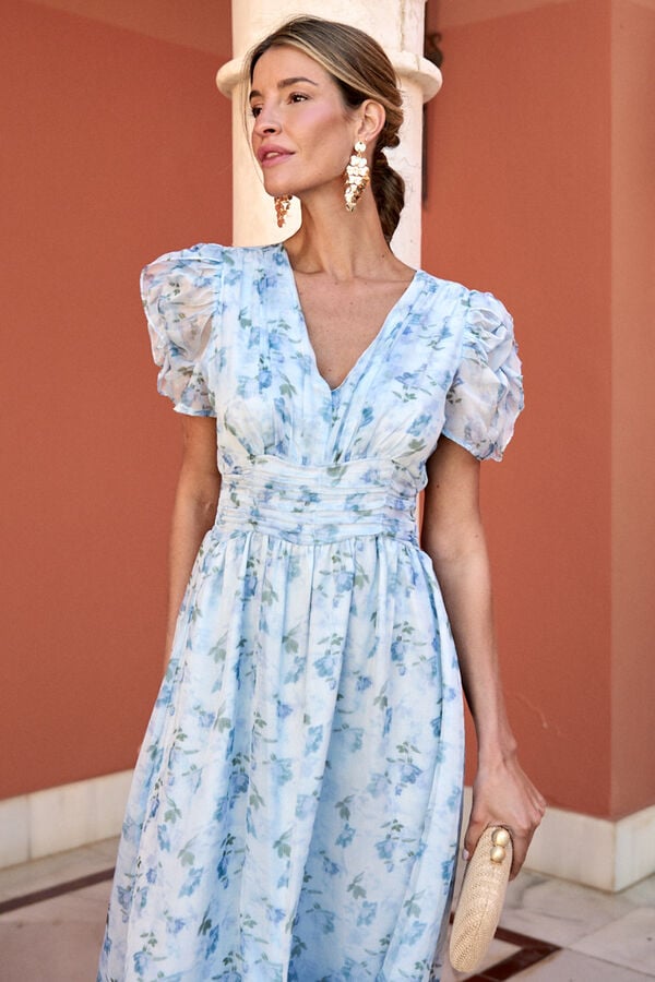 Pol&iacute;n Et Moi Vestido de convidada F&aacute;tima Azul