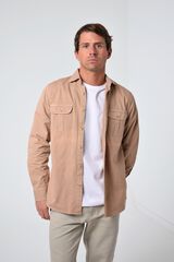 Cloking Camisa com bolsos Castanho