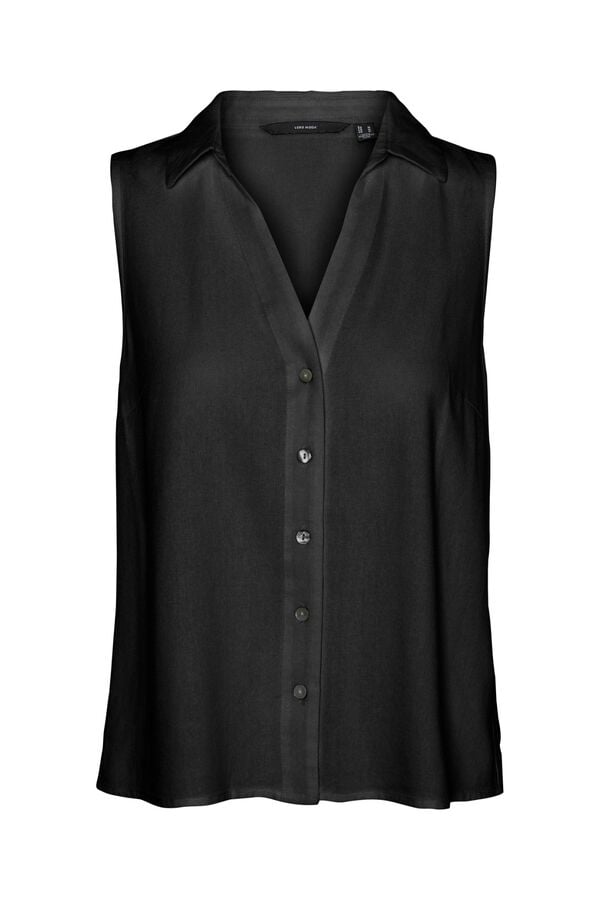 Vero Moda Fluid V-neck top Black