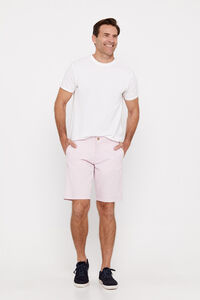 Cortefiel Basic chino bermuda shorts Pink