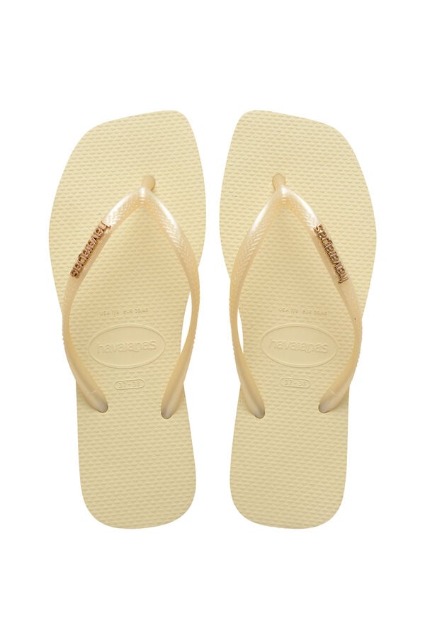 Havaianas Slim Square Logo Metallic Amarelo