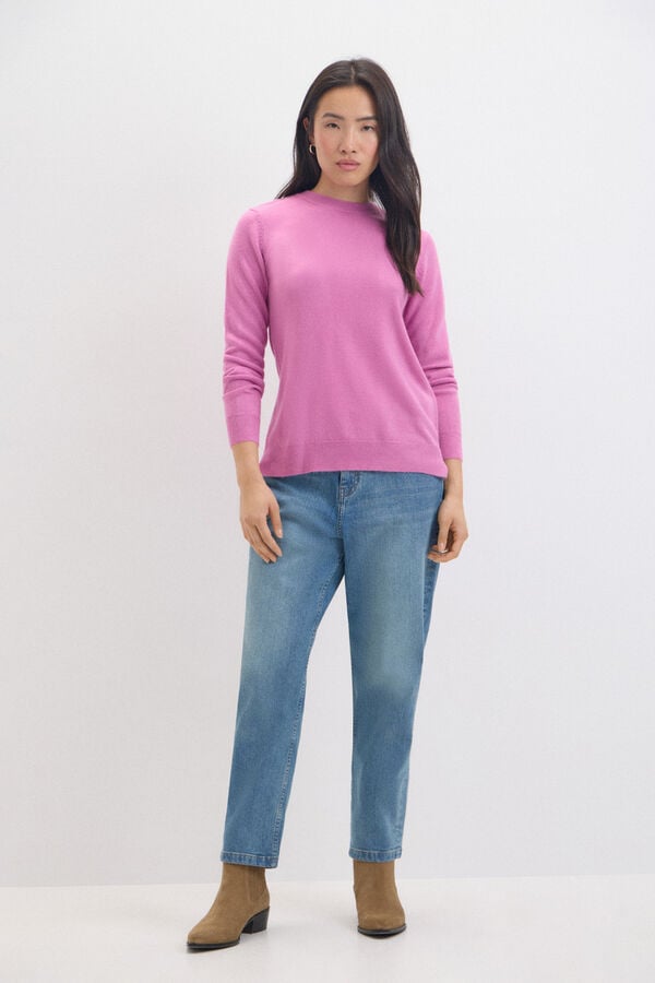 Cortefiel Soft feel jumper Pink