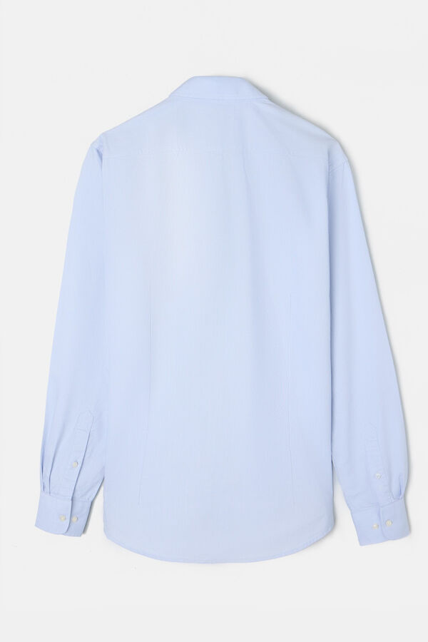 Silbon Camisa esportiva Oxford com bolso Azul