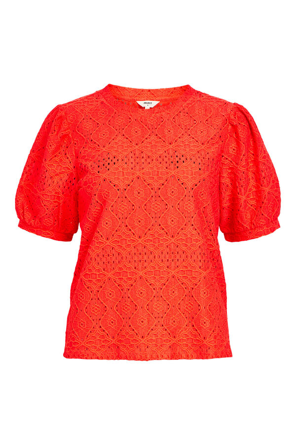 Cortefiel Camiseta de punto Naranja