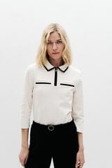Caroll Polo manga 3/4 Branco