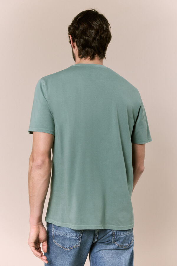OOTO Washed basic T-shirt Green