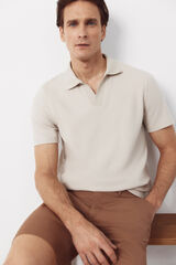 Cortefiel Polo shirt link structure Beige