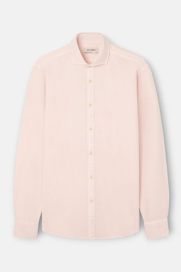 Silbon Sport structured logo shirt Coral