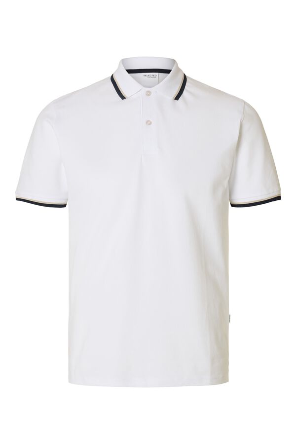 Selected Piqu&eacute; short sleeve polo shirt Multicolour