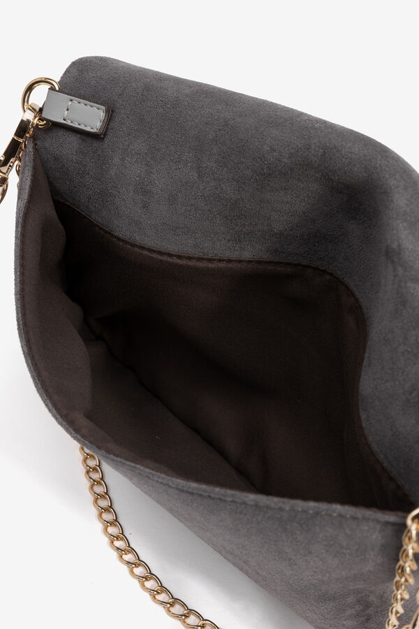 Vilanova Mala com efeito camur&ccedil;a e tachas Cinzento