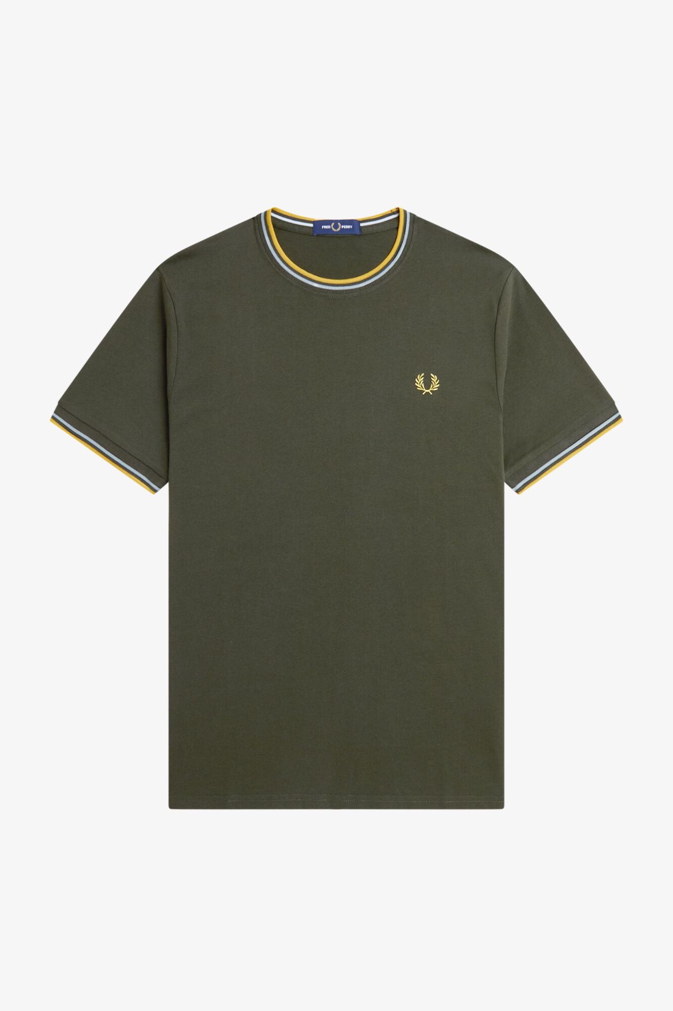 Fred Perry T-shirt com debruado com duas riscas