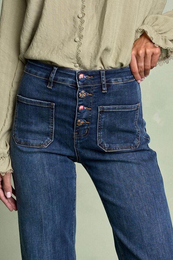 Polín Et Moi Calça calça Esna com bolsos Azul