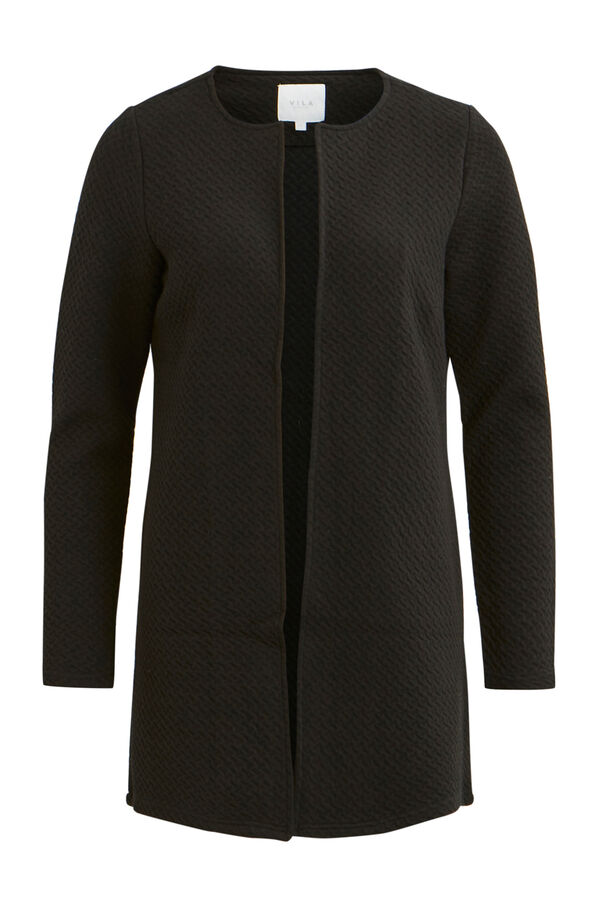 Cortefiel Jacket in structured knitted fabric Black