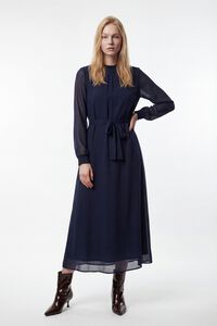 Vila Vestido midi em chiffon