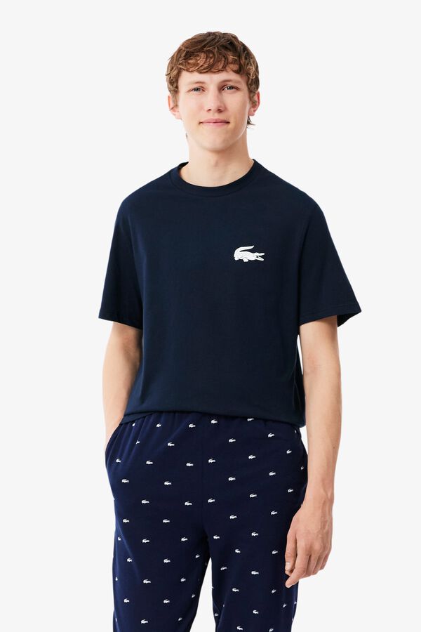 Lacoste T-shirt de manga curta estampada Azul