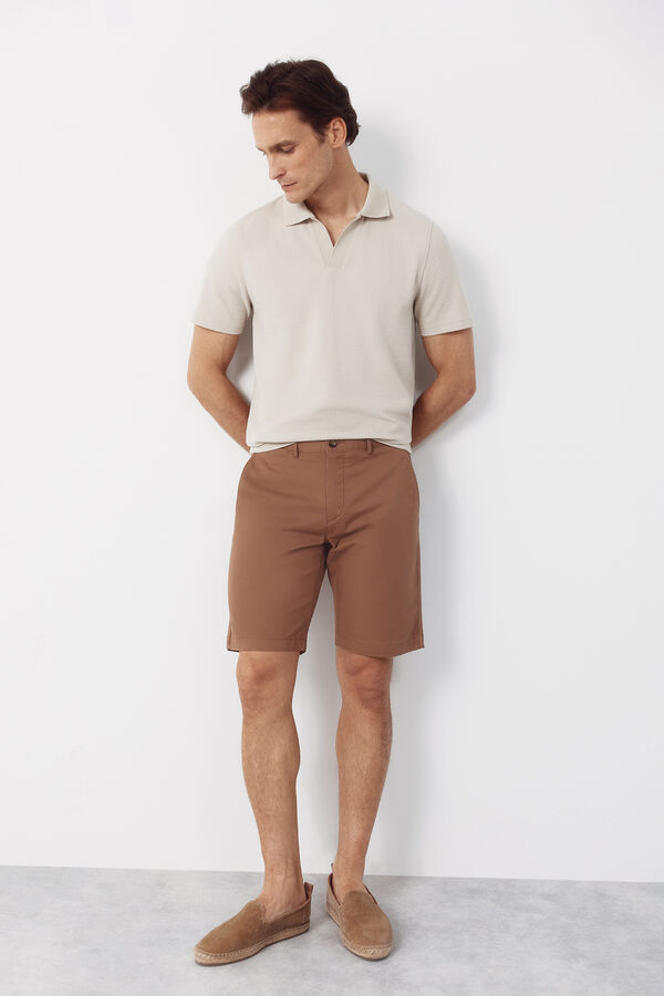 Cortefiel Polo shirt link structure Beige