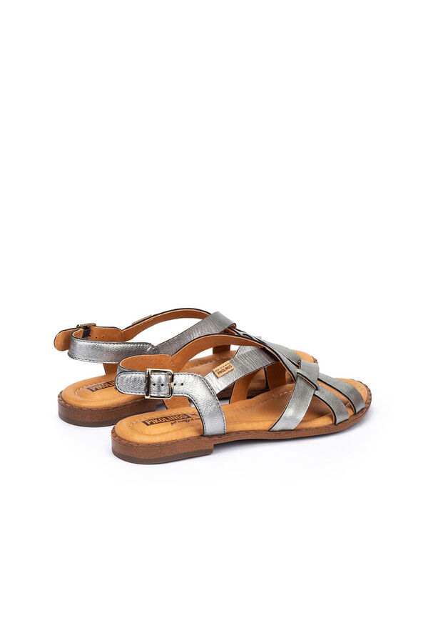 Pikolinos Sand&aacute;lias rasas com fivela para mulher Cinzento