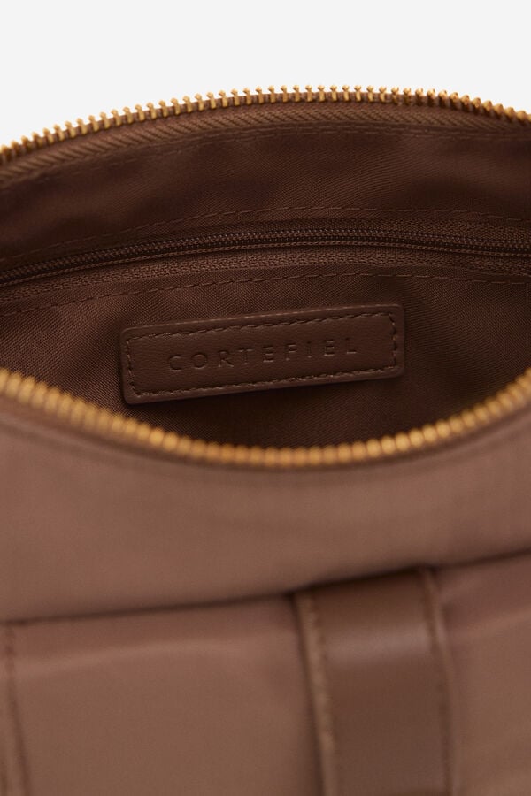 Cortefiel Multi-pocket baguette bag Beige