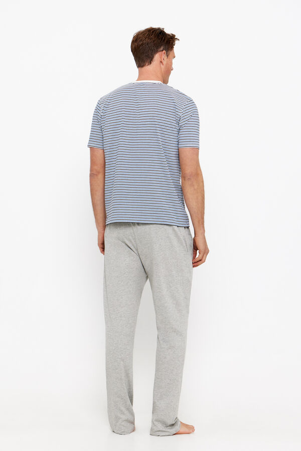 Cortefiel Jersey-knit pyjama set Grey