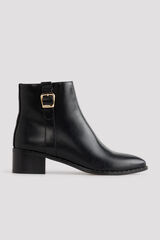 Cortefiel Buckle ankle boot Black