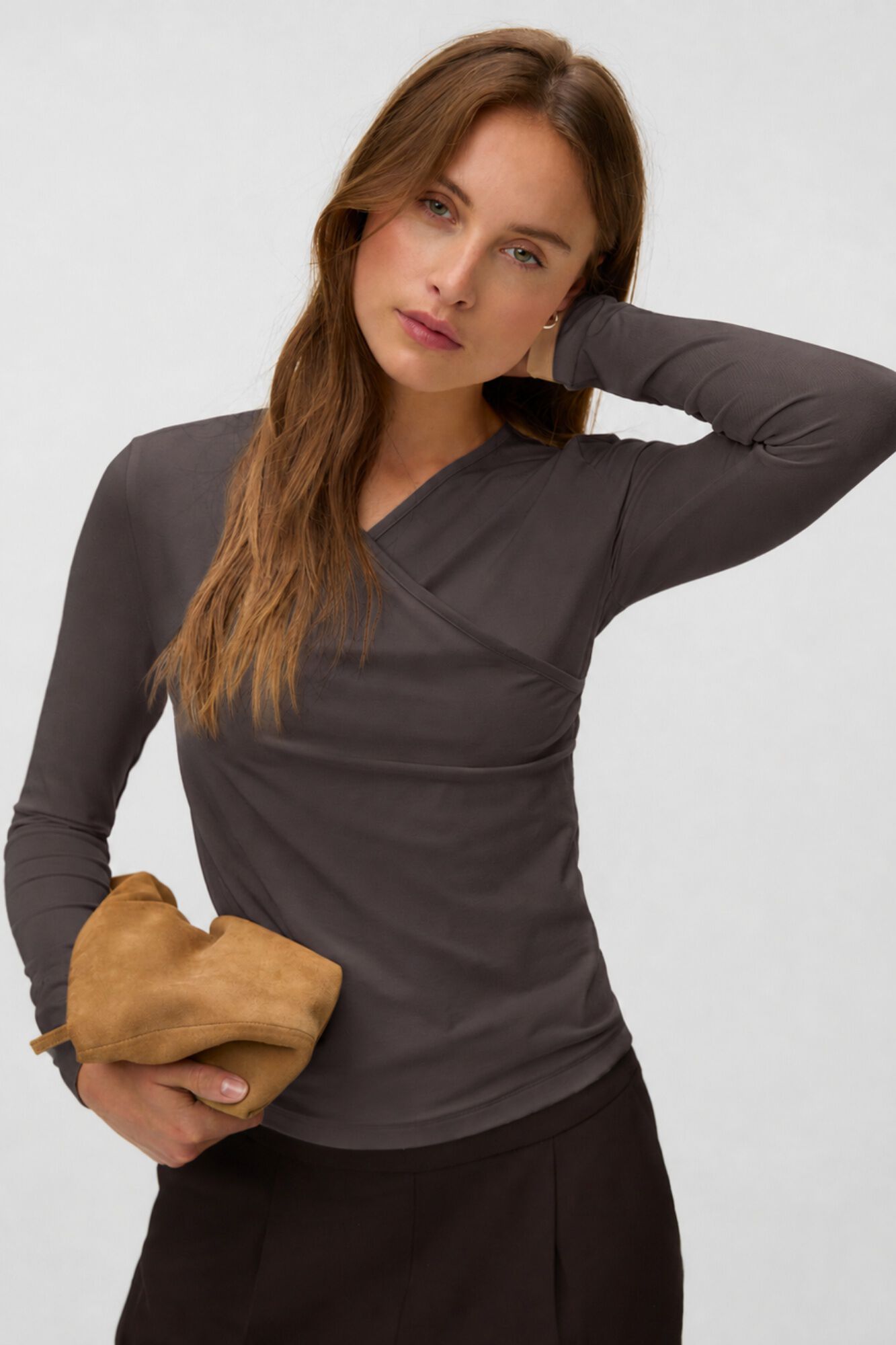 Vero Moda T-shirt drapeada cruzada