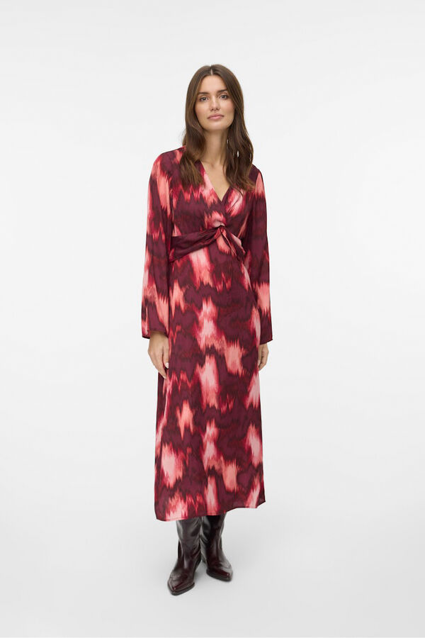 Vero Moda Vestido midi de manga comprida  Roxo