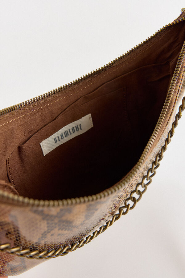 Slowlove Bolso serpiente tachuelas Estampado marrón