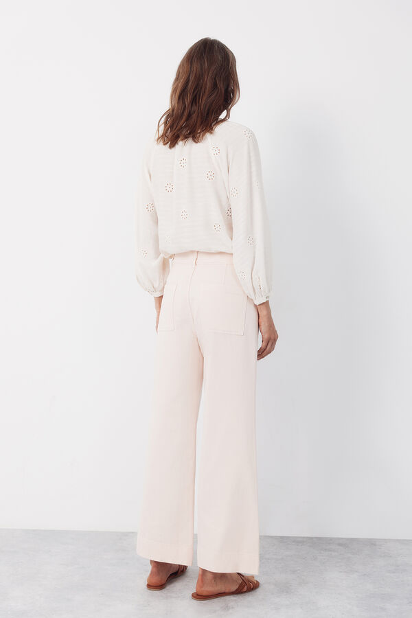 Cortefiel Piping trousers Pink