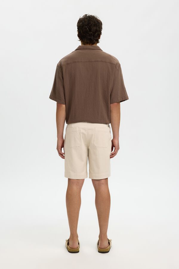 Selected Cal&ccedil;&otilde;es com bolsos laterais Tostado