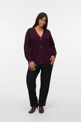 Vero Moda Curve Cárdigan de punto frío talla grande Morado