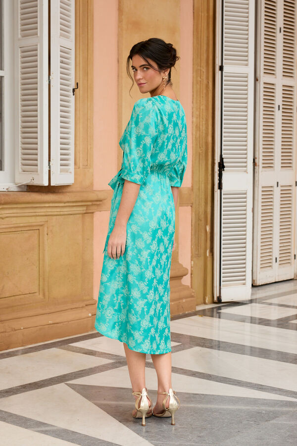 Pol&iacute;n Et Moi Vestido de convidada Teresa Azul