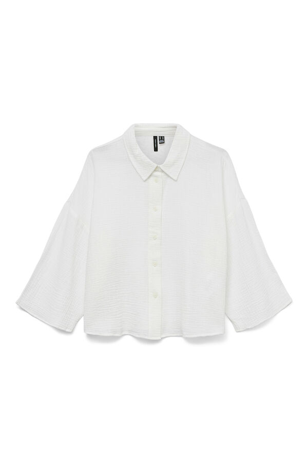 Vero Moda Camisa cropped fluida Blanco