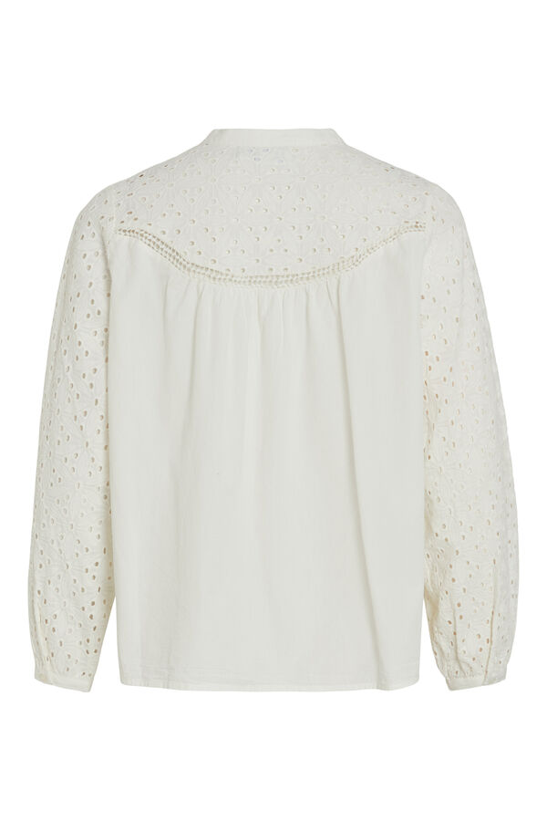 Cortefiel Long-sleeved shirt with lace Grey