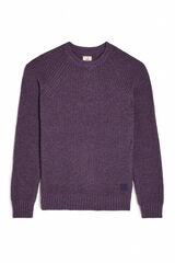 Cortefiel Round neck jumper  Purple