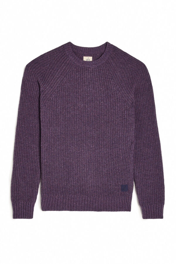 Cortefiel Round neck jumper  Purple