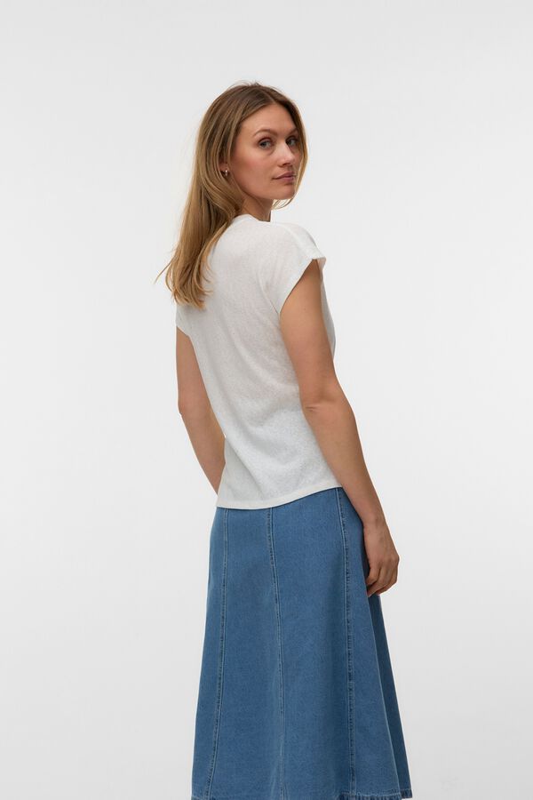 Vero Moda T-shirt com detalhe de n&oacute; Branco
