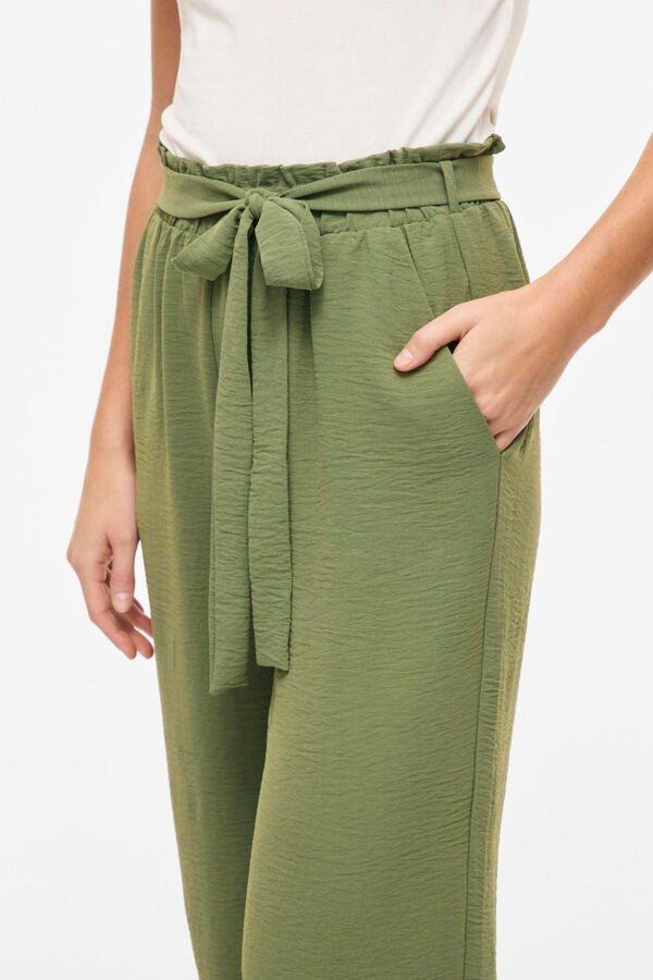 Vila Cal&ccedil;a culotte de cintura alta Verde