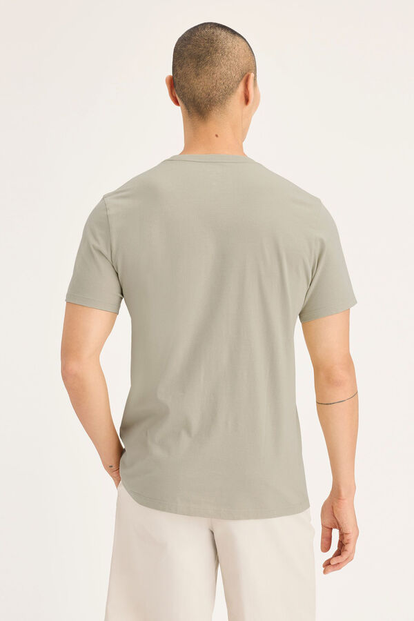 Dockers T-shirt decote redondo Tostado