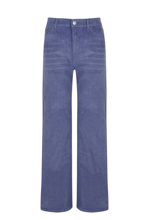 Cortefiel Bell-bottom corduroy trousers Blue