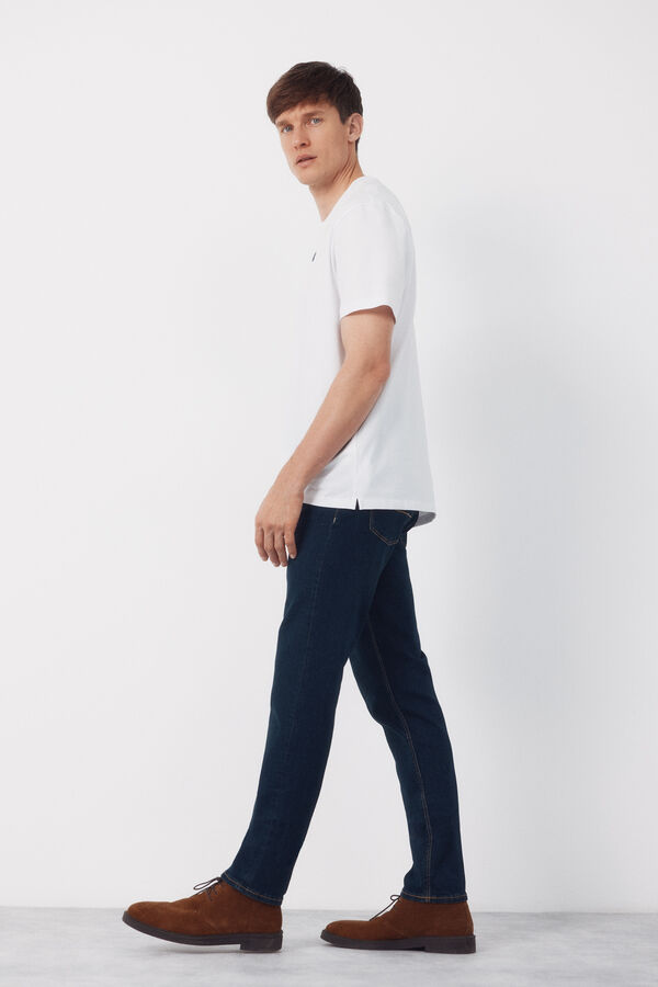 Cortefiel Camisola básica com bolso Branco