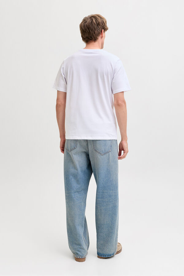 Jack & Jones T-shirt estampada à frente Branco