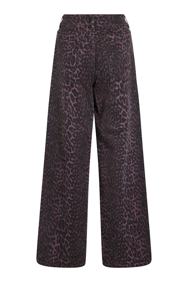 Vila Calça jeans com estampado de leopardo Granada