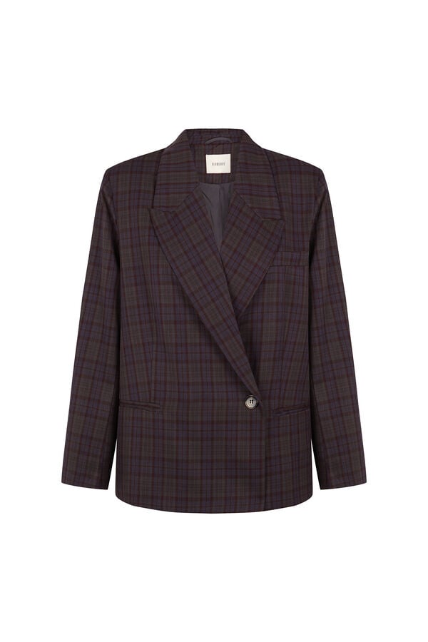 Slowlove Checked blazer Printed brown
