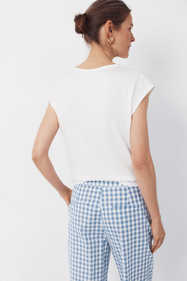 Cortefiel T-shirt estampada Branco