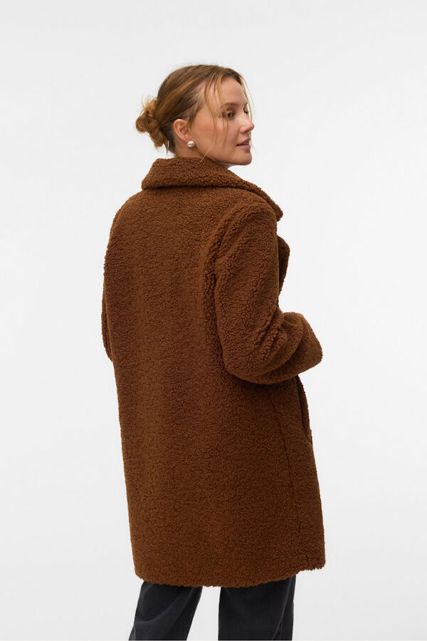 Vero Moda Sobretudo de borrego  Castanho