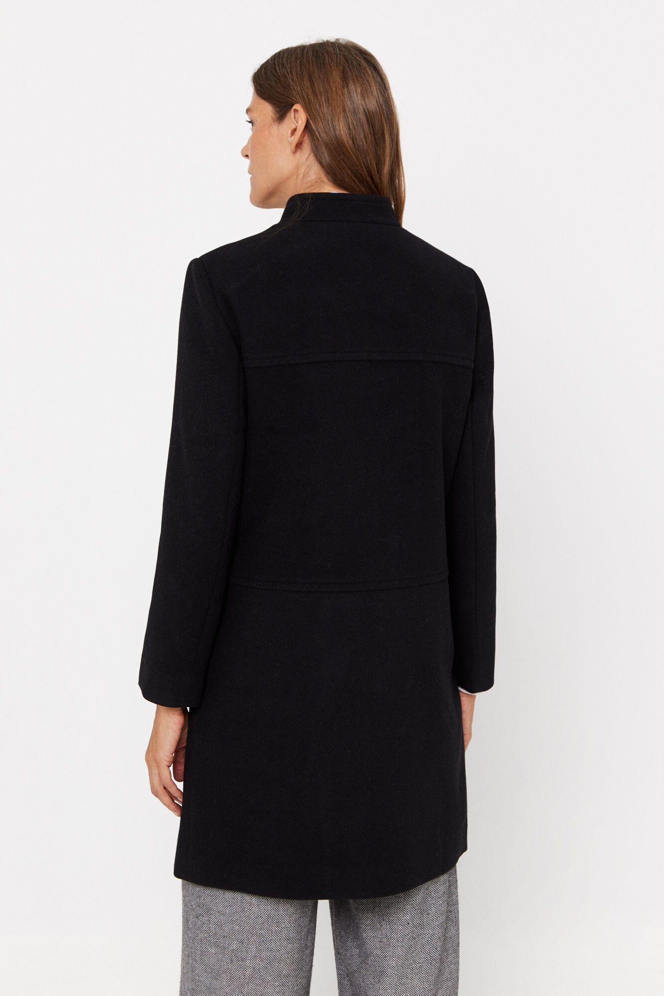 Knee length military coat best sale
