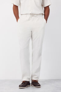 Cortefiel Trousers with elastic waistband and regular drawstrings