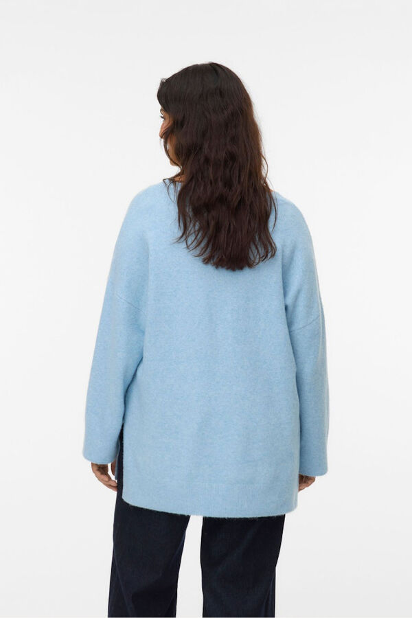 Vero Moda Curve Camisola com gola em V curvo Azul